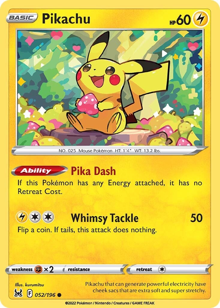 Pikachu (052/196) [Sword & Shield: Lost Origin] | Exor Games Summserside