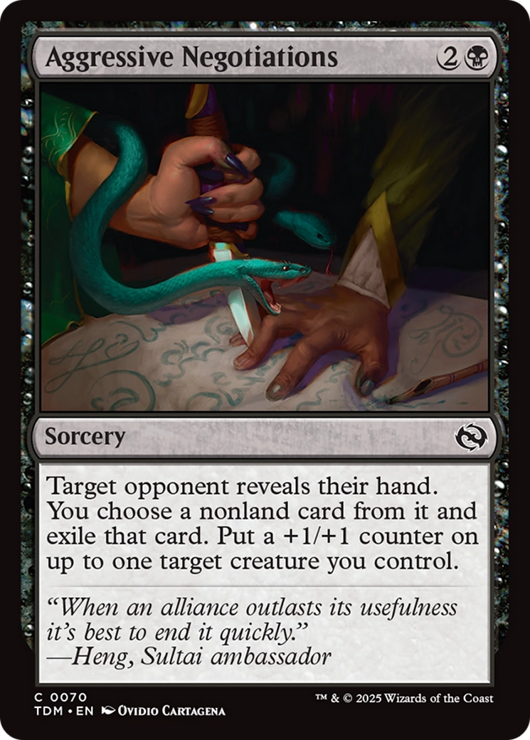 Aggressive Negotiations [Tarkir: Dragonstorm] | Exor Games Summserside