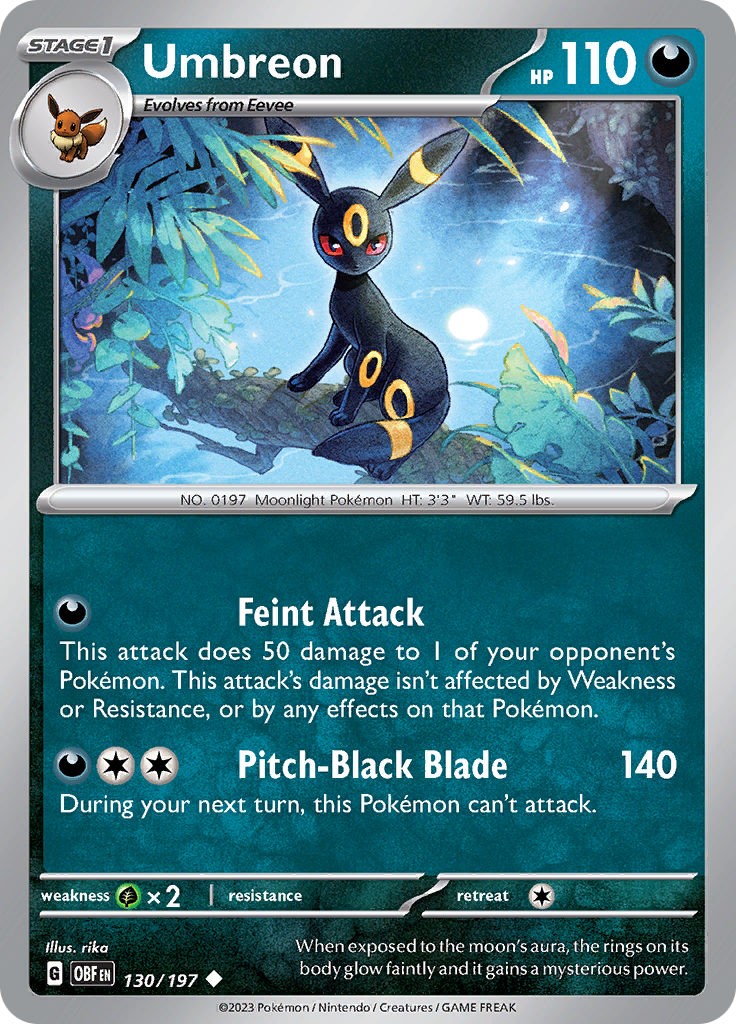 Umbreon (130/197) [Scarlet & Violet: Obsidian Flames] | Exor Games Summserside