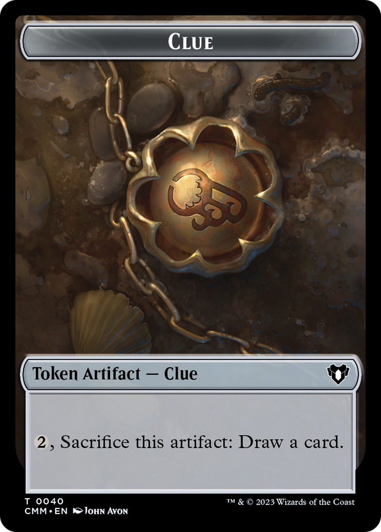 Clue // Construct (0041) Double-Sided Token [Commander Masters Tokens] | Exor Games Summserside