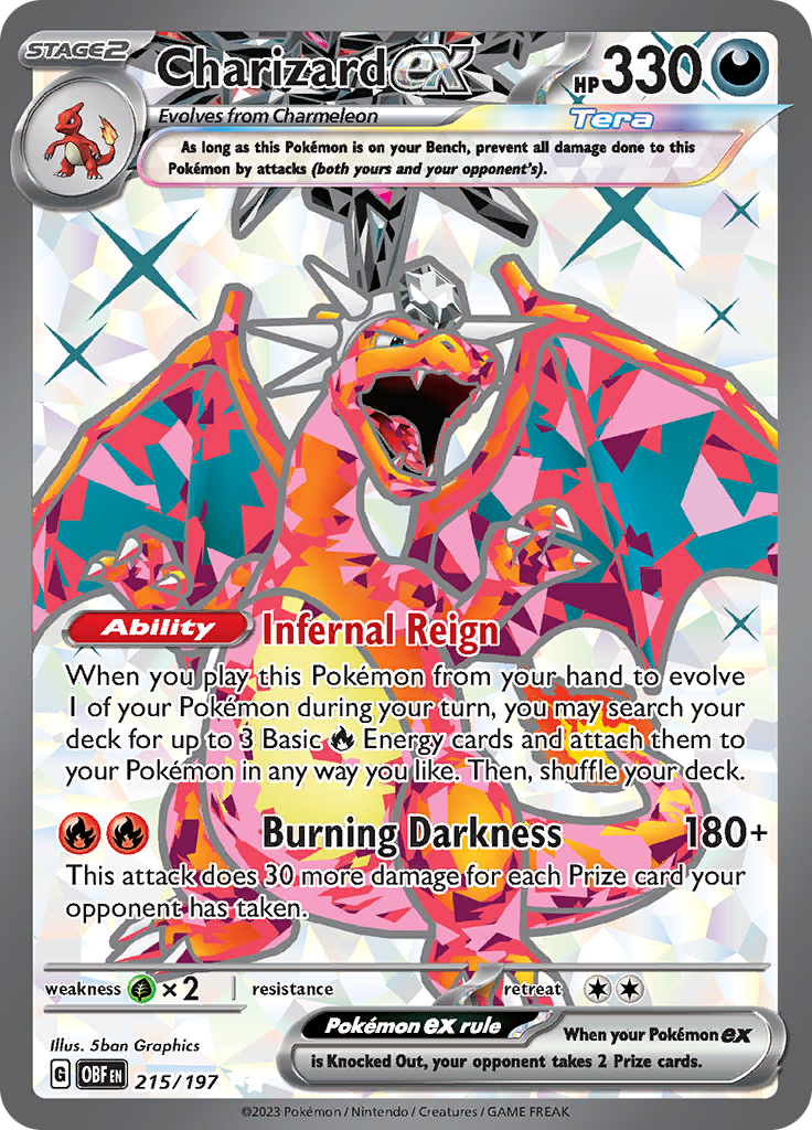 Charizard ex (215/197) [Scarlet & Violet: Obsidian Flames] | Exor Games Summserside