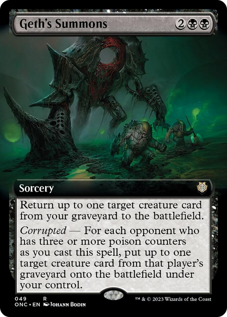 Geth's Summons (Extended Art) [Phyrexia: All Will Be One Commander] | Exor Games Summserside