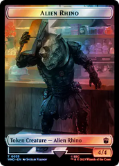 Alien Rhino // Cyberman Double-Sided Token (Surge Foil) [Doctor Who Tokens] | Exor Games Summserside