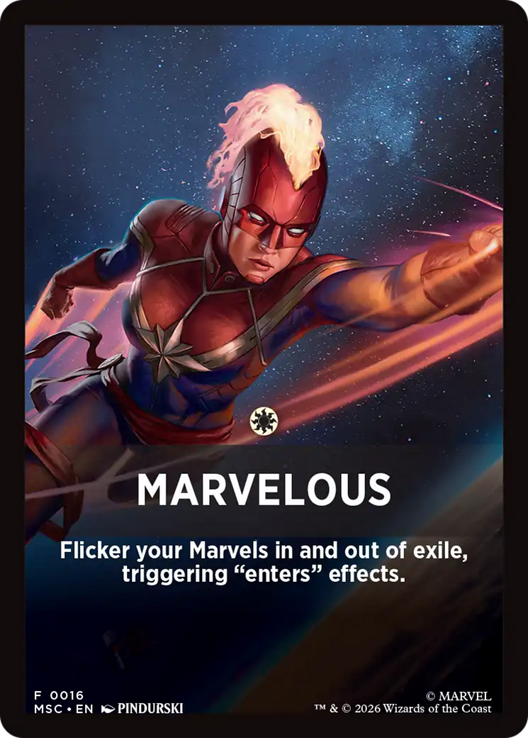Marvelous Theme Card [Marvel Super Heroes Commander] | Exor Games Summserside