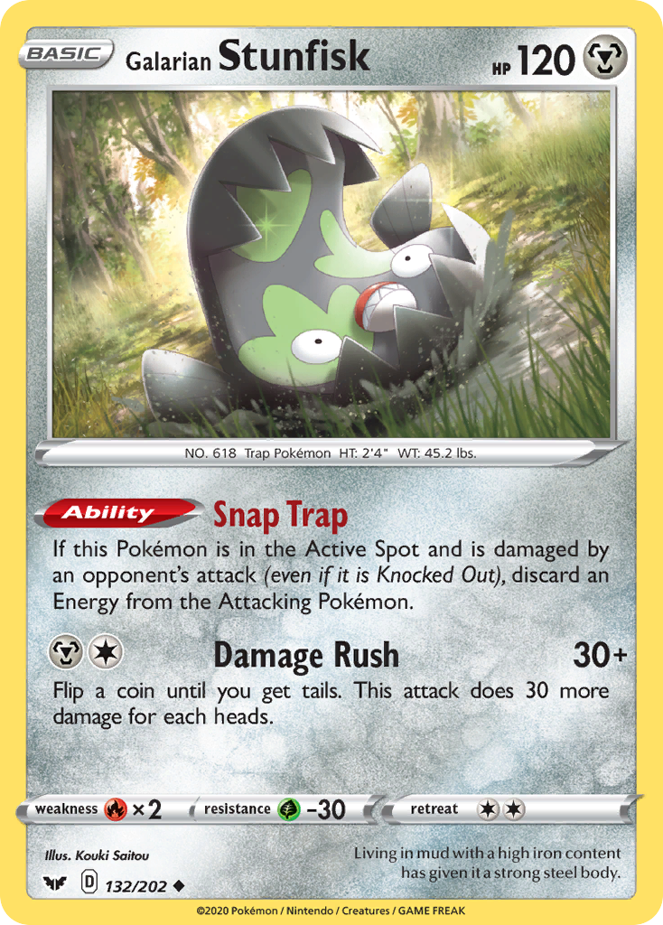 Galarian Stunfisk (132/202) [Sword & Shield: Base Set] | Exor Games Summserside