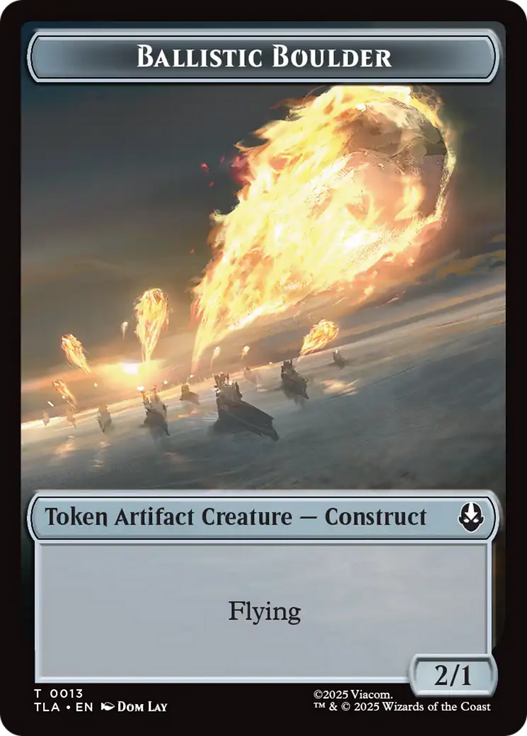 Ballistic Boulder // Food (0019) Double-Sided Token [Avatar: The Last Airbender Tokens] | Exor Games Summserside