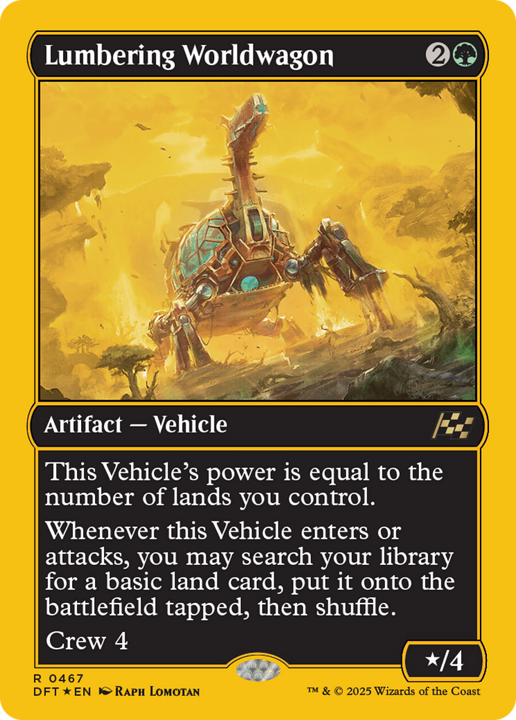 Lumbering Worldwagon (First-Place Foil) [Aetherdrift] | Exor Games Summserside