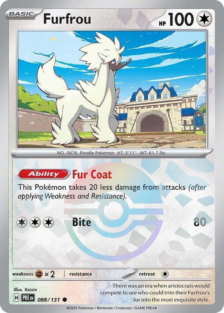 Furfrou (088/131) (Poke Ball Pattern) [Scarlet & Violet: Prismatic Evolutions] | Exor Games Summserside