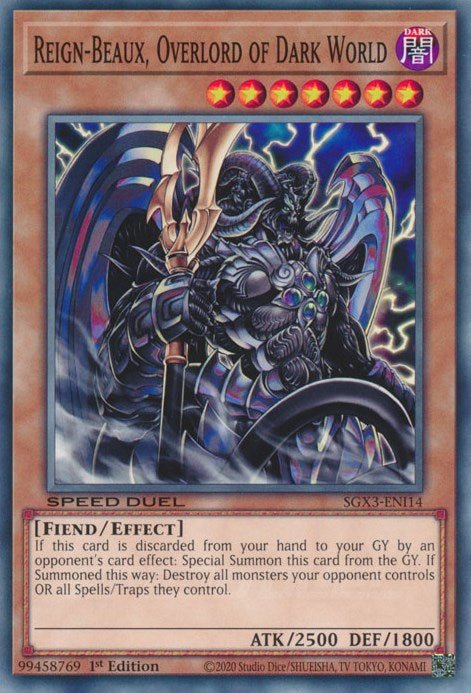 Reign-Beaux, Overlord of Dark World [SGX3-ENI14] Common | Exor Games Summserside