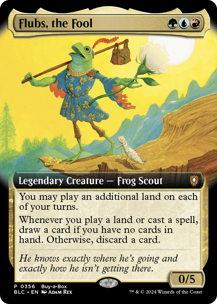 Flubs, the Fool (Buy-A-Box) (Extended Art) [Bloomburrow Promos] | Exor Games Summserside