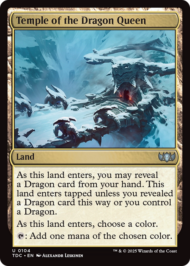 Temple of the Dragon Queen [Tarkir: Dragonstorm Commander] | Exor Games Summserside