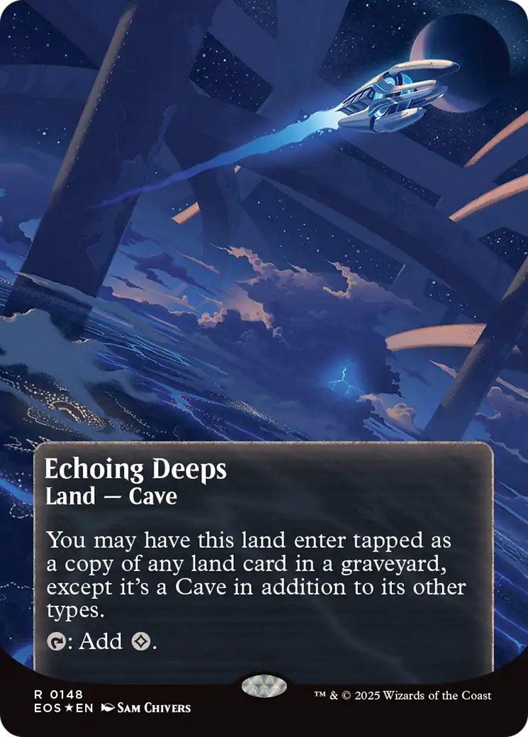Echoing Deeps (0148) (Borderless) (Galaxy Foil) [Edge of Eternities: Stellar Sights] | Exor Games Summserside