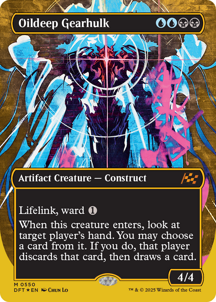 Oildeep Gearhulk (Borderless) (First-Place Foil) [Aetherdrift] | Exor Games Summserside