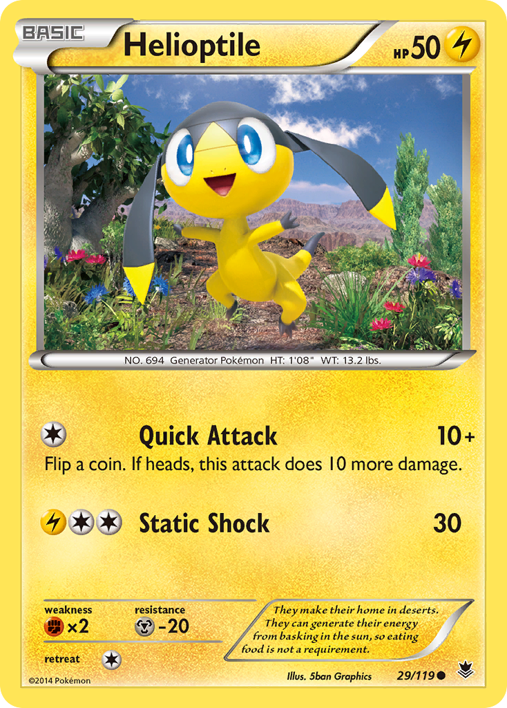 Helioptile (29/119) [XY: Phantom Forces] | Exor Games Summserside