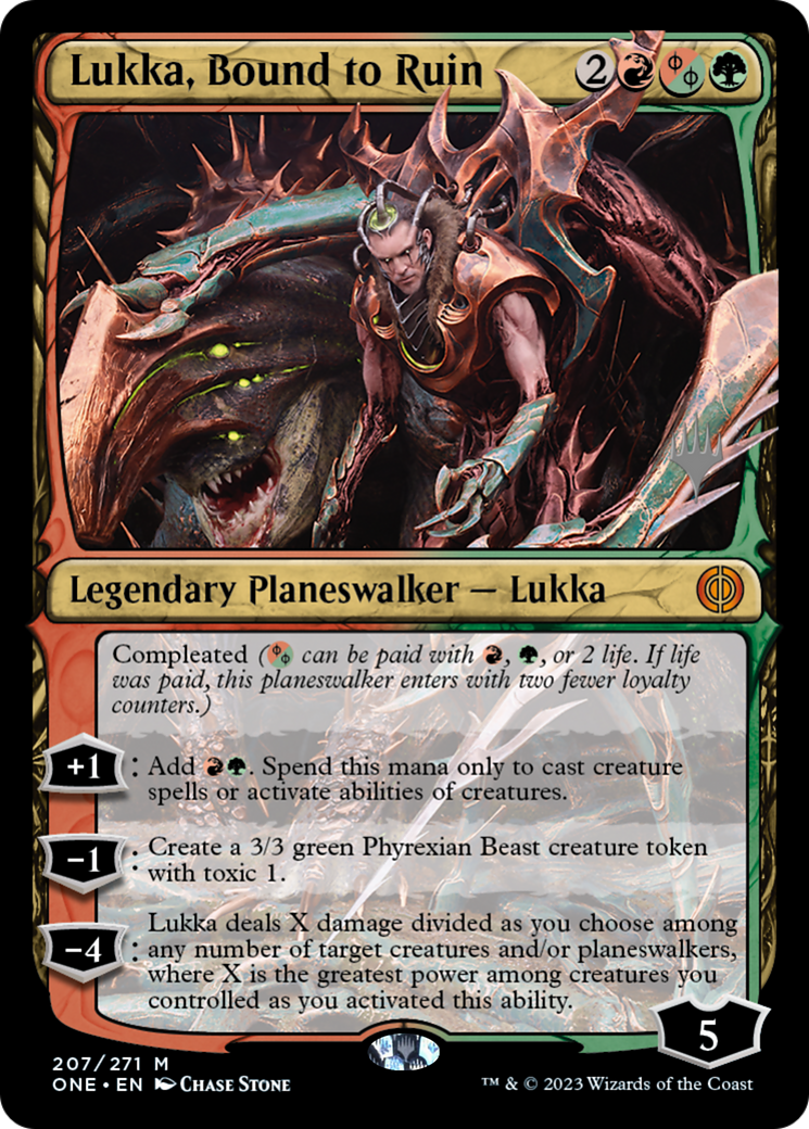 Lukka, Bound to Ruin (Promo Pack) [Phyrexia: All Will Be One Promos] | Exor Games Summserside