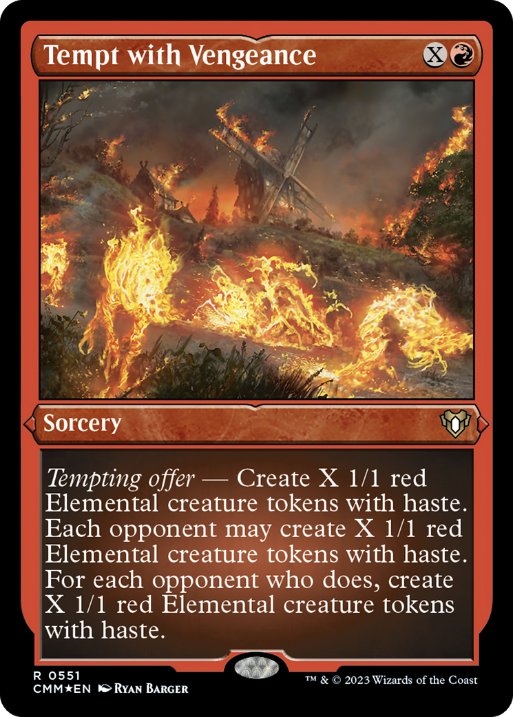 Tempt with Vengeance (Foil Etched) [Commander Masters] | Exor Games Summserside