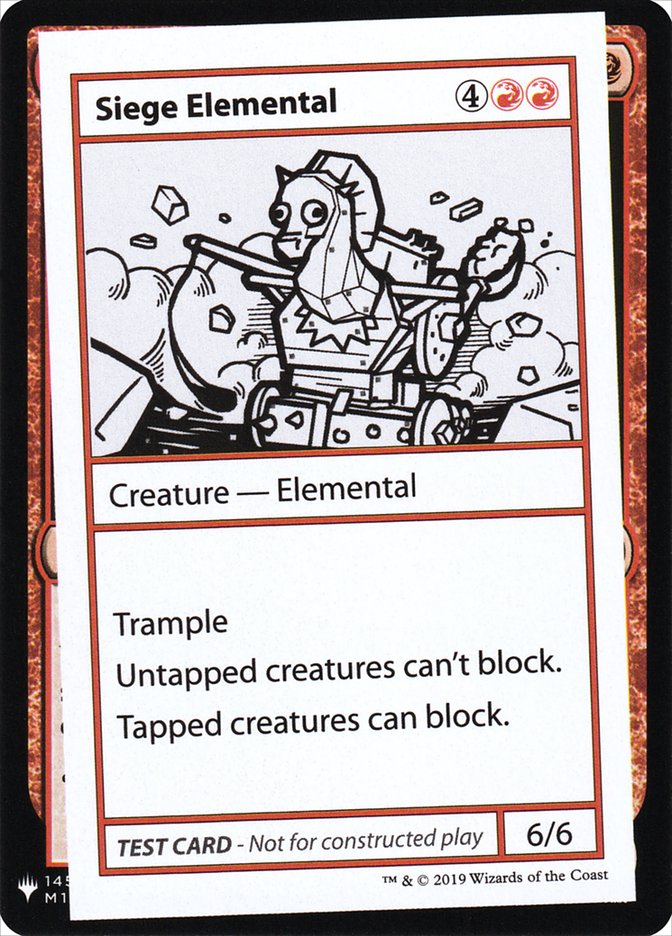Siege Elemental [Mystery Booster Playtest Cards] | Exor Games Summserside