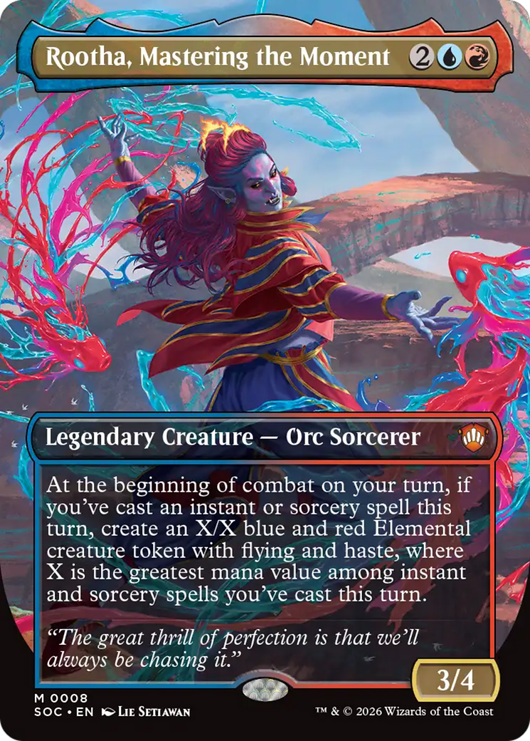 Rootha, Mastering the Moment (Borderless) [Secrets of Strixhaven Commander] | Exor Games Summserside