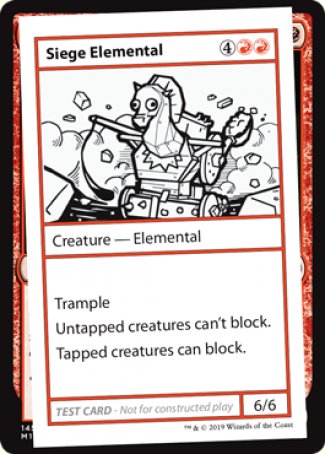 Siege Elemental (2021 Edition) [Mystery Booster Playtest Cards] | Exor Games Summserside