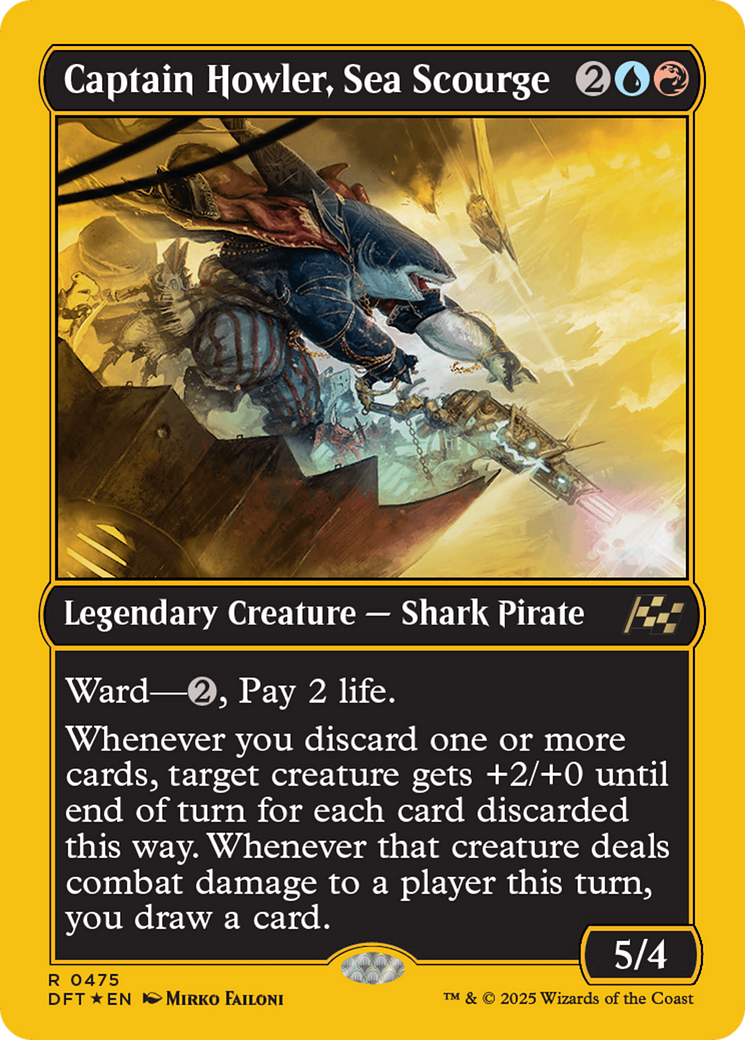 Captain Howler, Sea Scourge (First-Place Foil) [Aetherdrift] | Exor Games Summserside