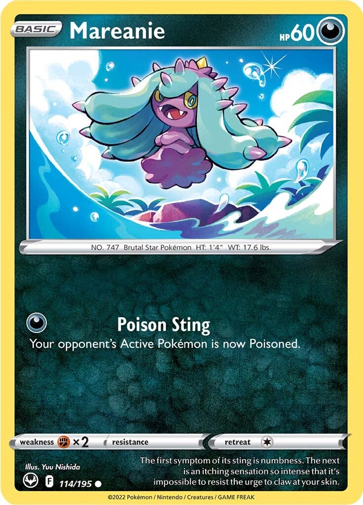 Mareanie (114/195) [Sword & Shield: Silver Tempest] | Exor Games Summserside