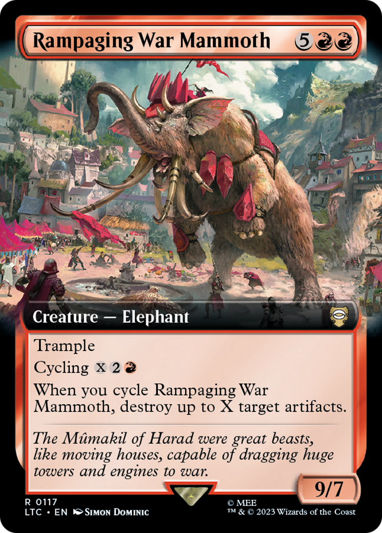 Rampaging War Mammoth (Extended Art) [The Lord of the Rings: Tales of Middle-Earth Commander] | Exor Games Summserside