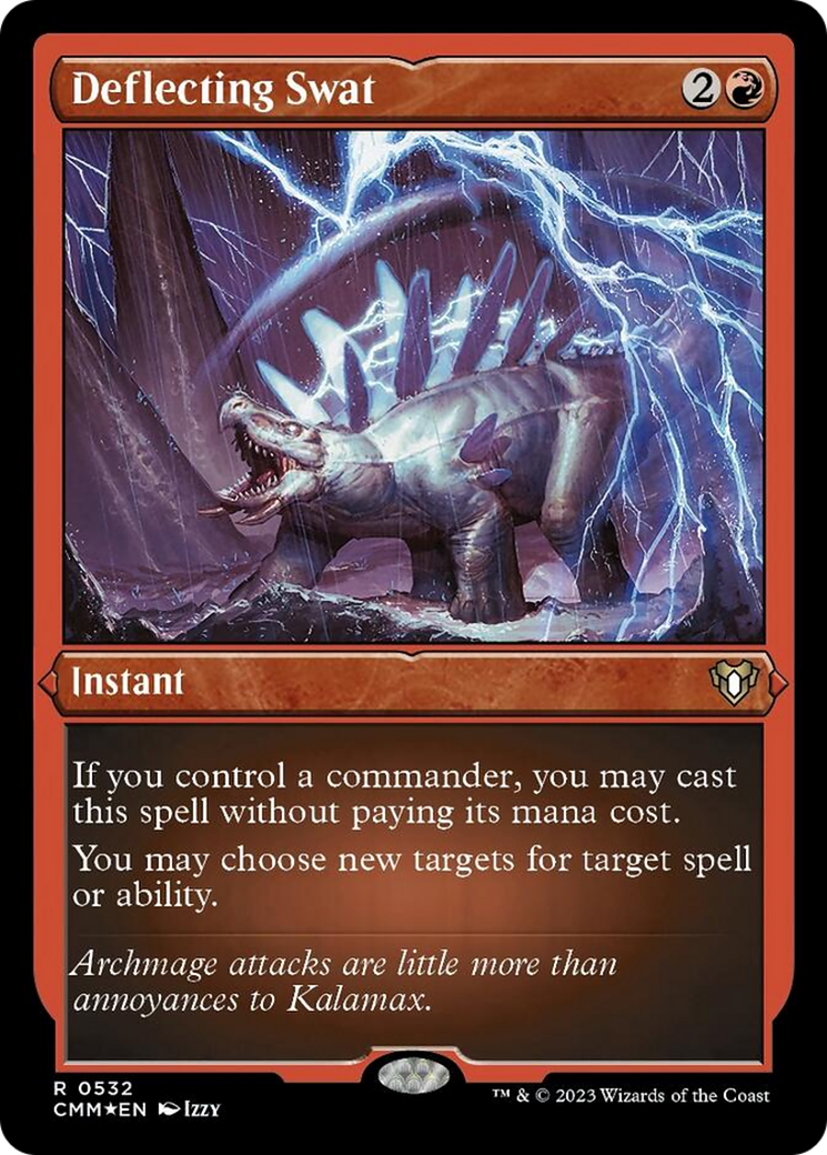Deflecting Swat (Foil Etched) [Commander Masters] | Exor Games Summserside