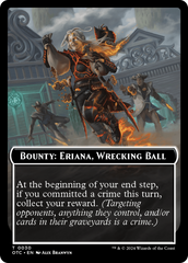 Bounty: Eriana, Wrecking Ball // Bounty Rules Double-Sided Token [Outlaws of Thunder Junction Commander Tokens] | Exor Games Summserside