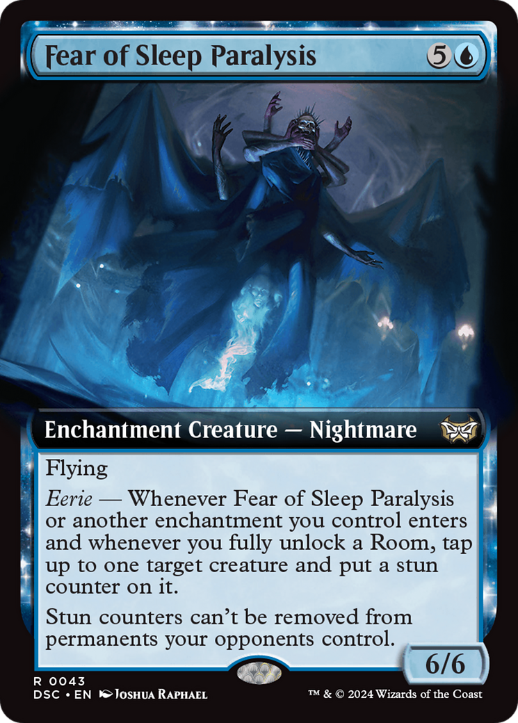 Fear of Sleep Paralysis (Extended Art) [Duskmourn: House of Horror Commander] | Exor Games Summserside