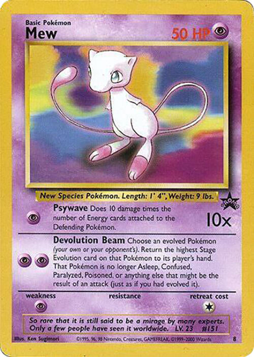 Mew (8) (Glossy Finish) [Wizards of the Coast: Black Star Promos] | Exor Games Summserside