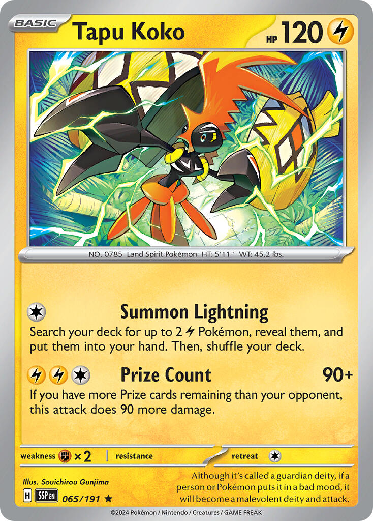 Tapu Koko (065/191) (Theme Deck Exclusive) [Scarlet & Violet: Surging Sparks] | Exor Games Summserside