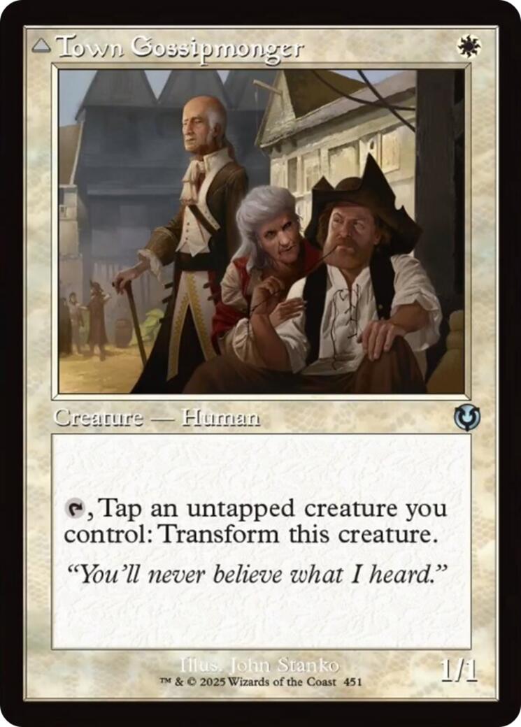 Town Gossipmonger // Incited Rabble (Retro Frame) [Innistrad Remastered] | Exor Games Summserside