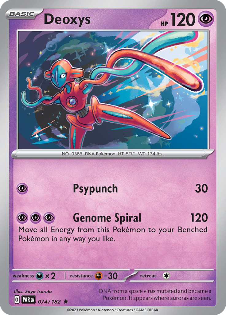 Deoxys (074/182) [Scarlet & Violet: Paradox Rift] | Exor Games Summserside