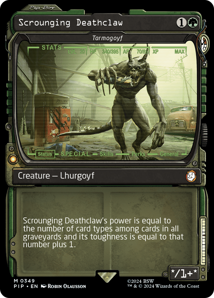 Scrounging Deathclaw - Tarmogoyf (Showcase) [Fallout] | Exor Games Summserside