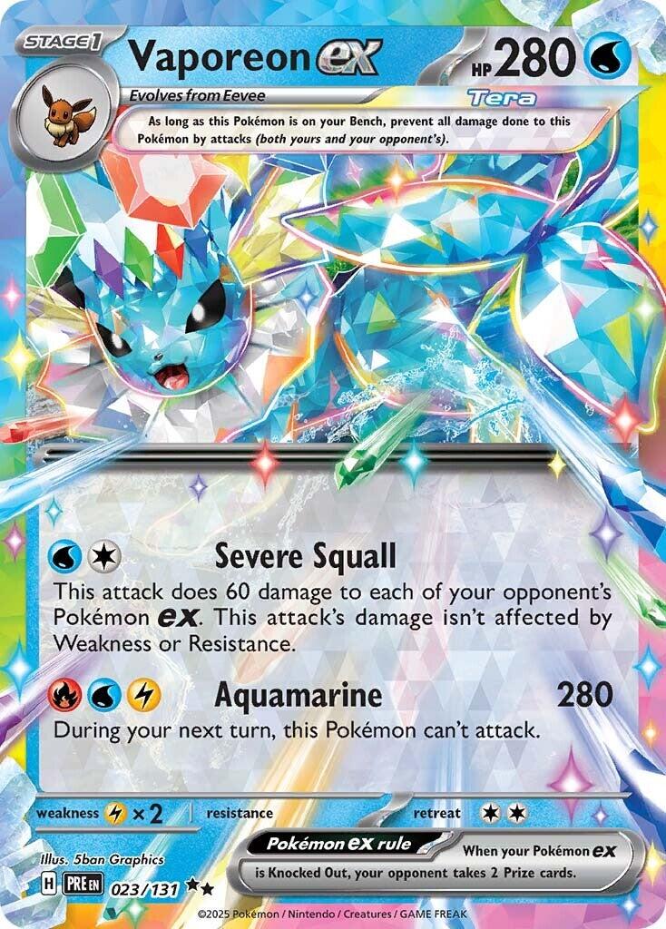 Vaporeon ex (023/131) [Scarlet & Violet: Prismatic Evolutions] | Exor Games Summserside