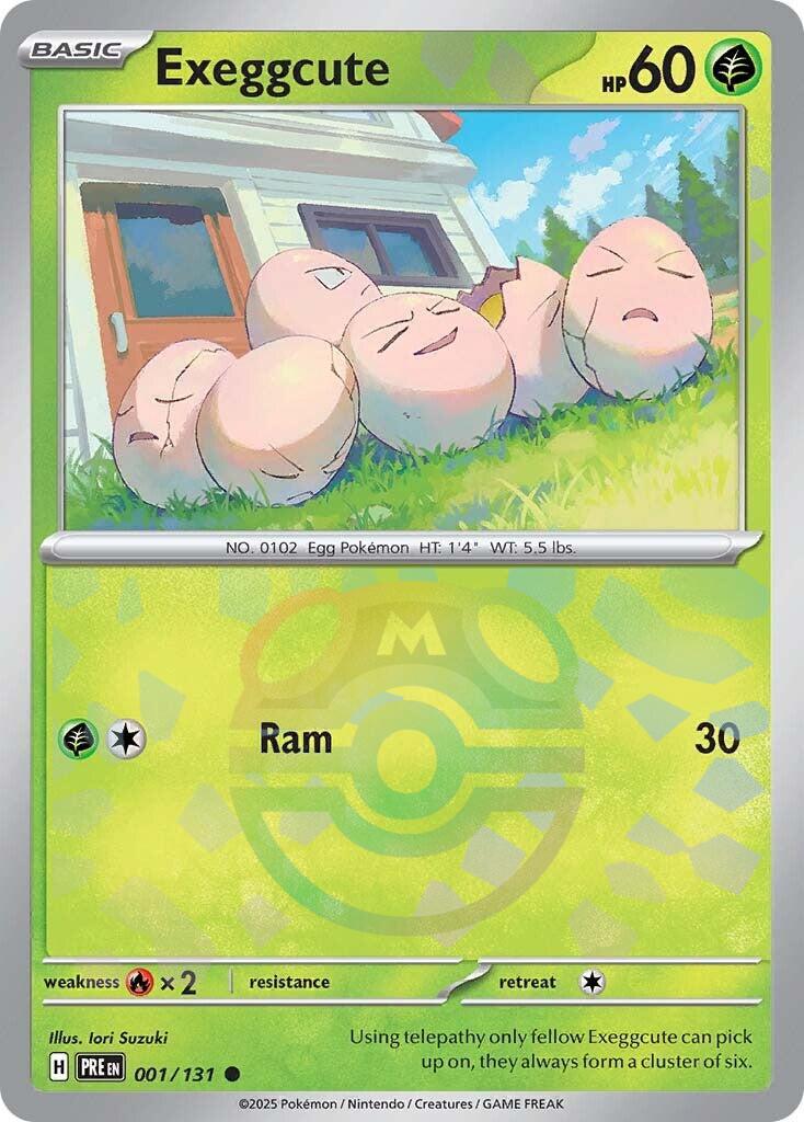 Exeggcute (001/131) (Master Ball Pattern) [Scarlet & Violet: Prismatic Evolutions] | Exor Games Summserside
