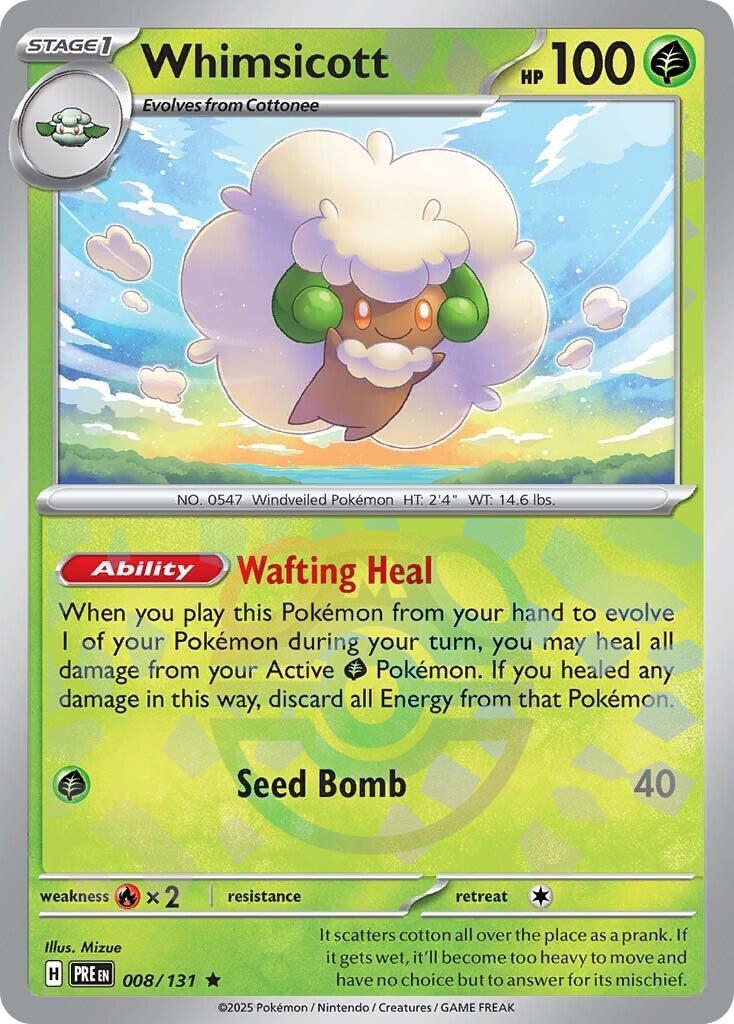 Whimsicott (008/131) (Master Ball Pattern) [Scarlet & Violet: Prismatic Evolutions] | Exor Games Summserside