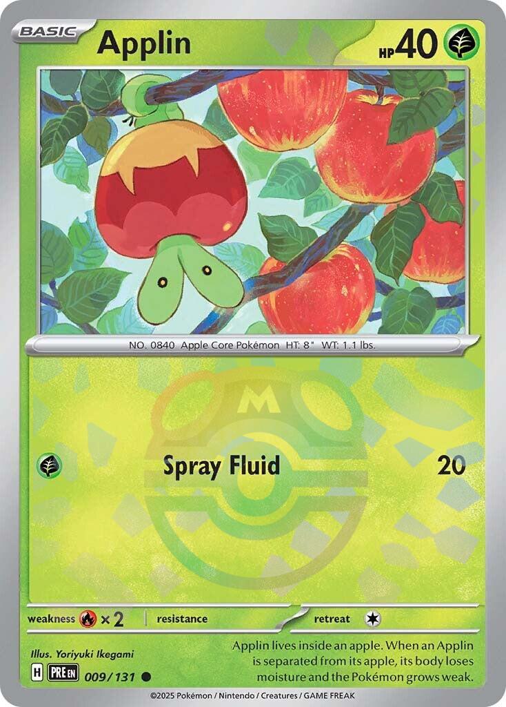 Applin (009/131) (Master Ball Pattern) [Scarlet & Violet: Prismatic Evolutions] | Exor Games Summserside