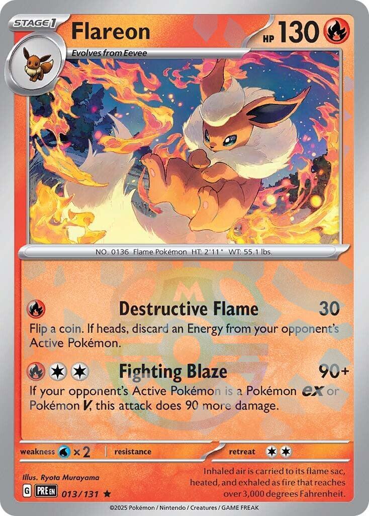 Flareon (013/131) (Master Ball Pattern) [Scarlet & Violet: Prismatic Evolutions] | Exor Games Summserside