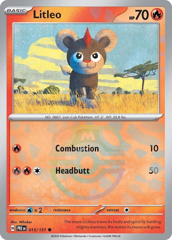 Litleo (015/131) (Master Ball Pattern) [Scarlet & Violet: Prismatic Evolutions] | Exor Games Summserside
