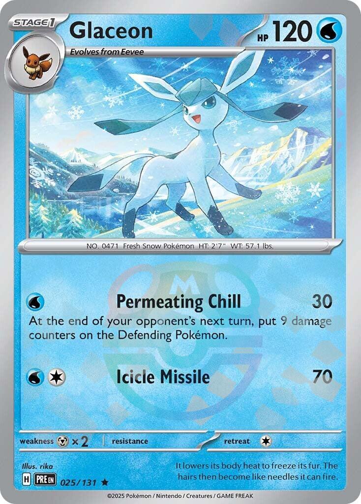 Glaceon (025/131) (Master Ball Pattern) [Scarlet & Violet: Prismatic Evolutions] | Exor Games Summserside