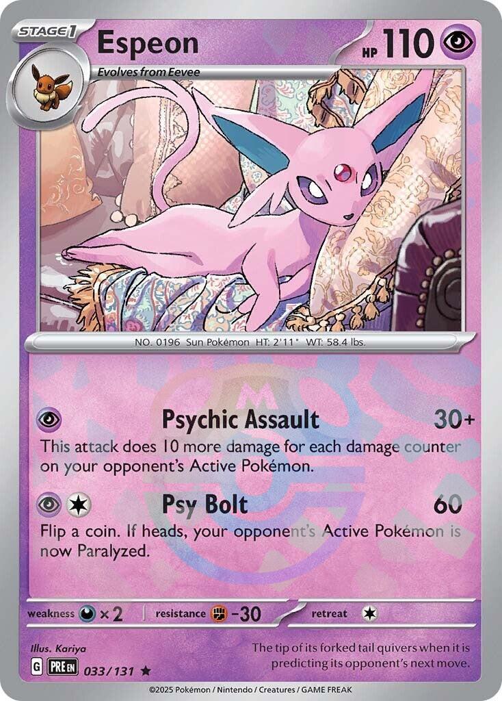 Espeon (033/131) (Master Ball Pattern) [Scarlet & Violet: Prismatic Evolutions] | Exor Games Summserside