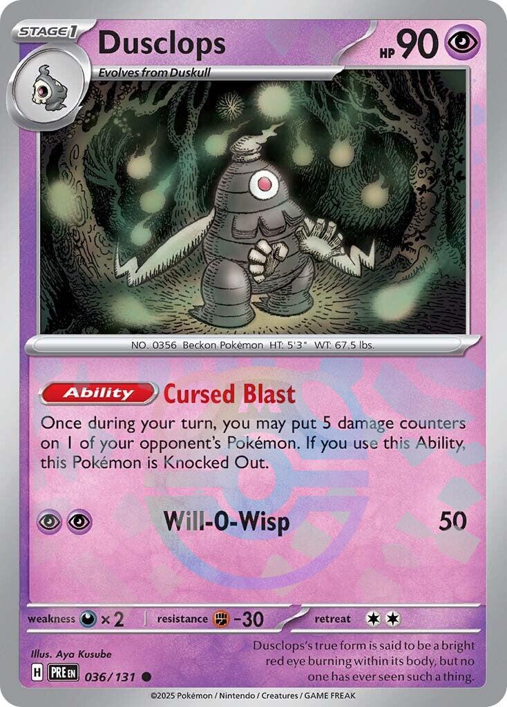 Dusclops (036/131) (Master Ball Pattern) [Scarlet & Violet: Prismatic Evolutions] | Exor Games Summserside