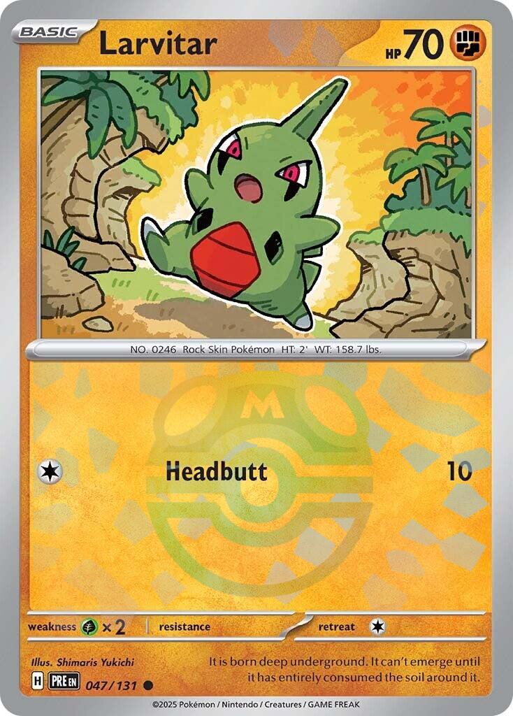 Larvitar (047/131) (Master Ball Pattern) [Scarlet & Violet: Prismatic Evolutions] | Exor Games Summserside