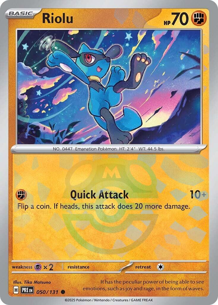 Riolu (050/131) (Master Ball Pattern) [Scarlet & Violet: Prismatic Evolutions] | Exor Games Summserside