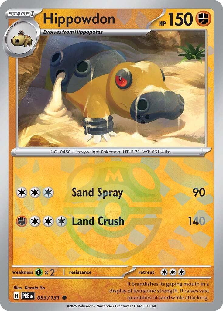 Hippowdon (053/131) (Master Ball Pattern) [Scarlet & Violet: Prismatic Evolutions] | Exor Games Summserside