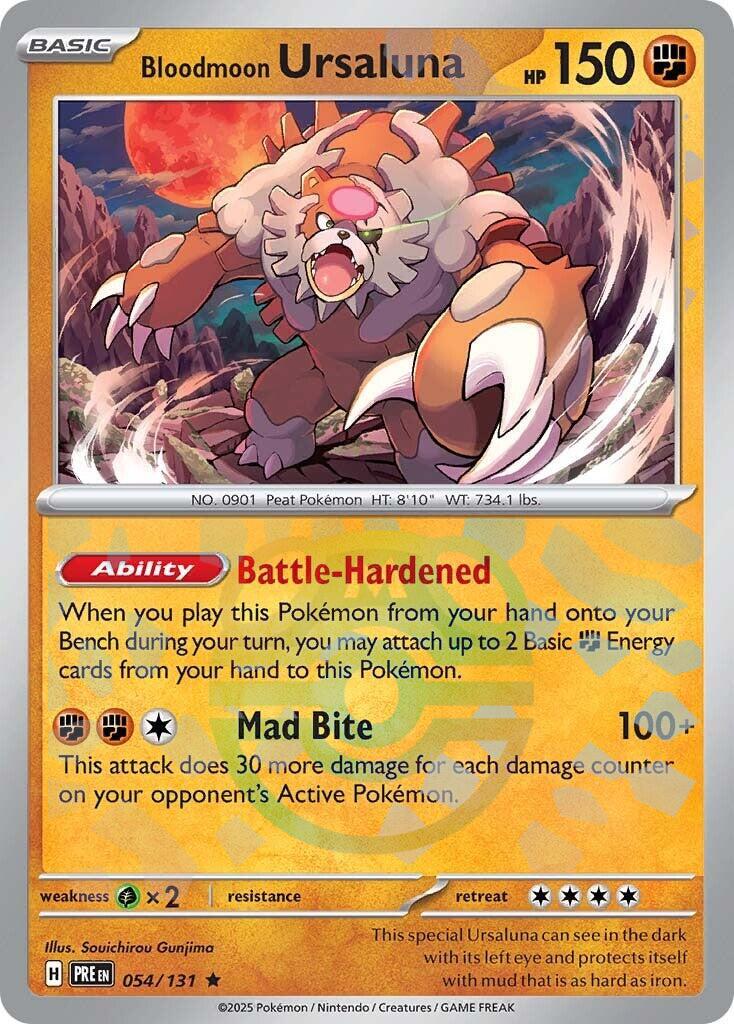 Bloodmoon Ursaluna (054/131) (Master Ball Pattern) [Scarlet & Violet: Prismatic Evolutions] | Exor Games Summserside