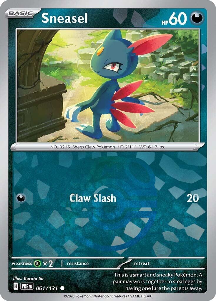 Sneasel (061/131) (Master Ball Pattern) [Scarlet & Violet: Prismatic Evolutions] | Exor Games Summserside