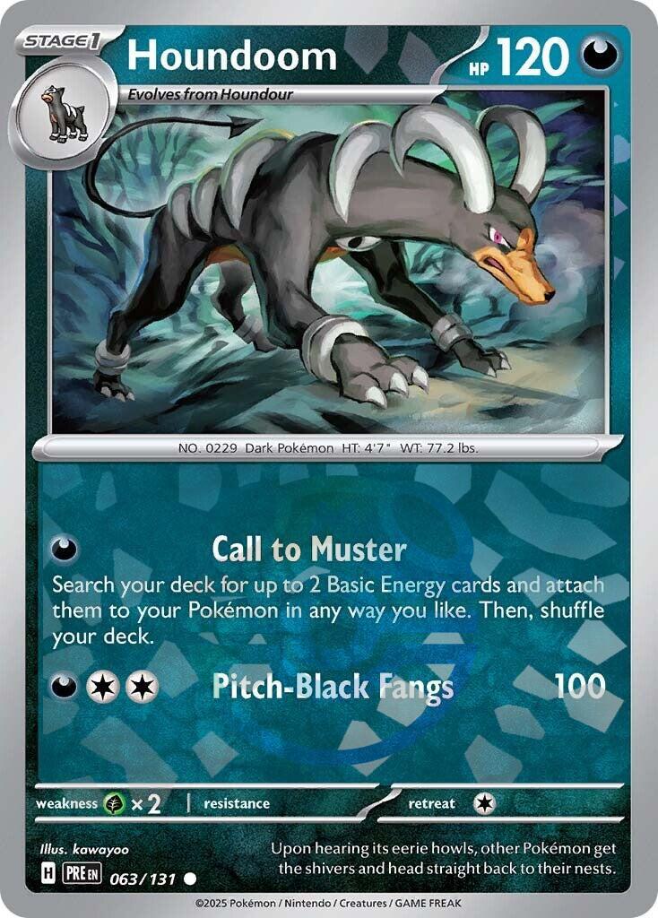 Houndoom (063/131) (Master Ball Pattern) [Scarlet & Violet: Prismatic Evolutions] | Exor Games Summserside