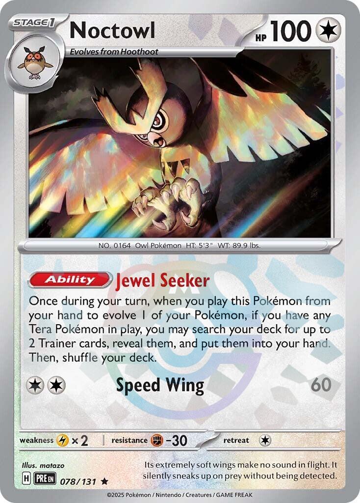 Noctowl (078/131) (Master Ball Pattern) [Scarlet & Violet: Prismatic Evolutions] | Exor Games Summserside